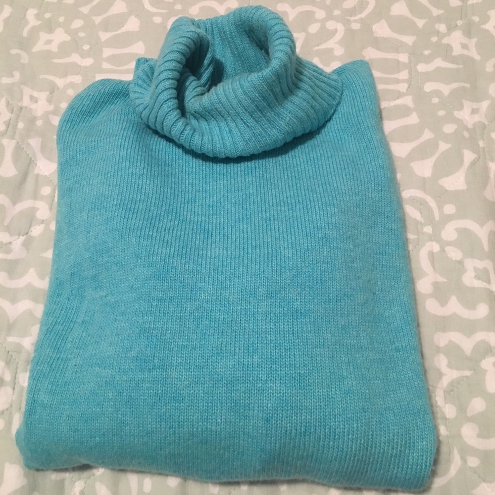 J. Crew merino aqua turtleneck